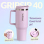 GripSip 40 Insulated Tumbler Bottle With Side Handle Lilac Haze 1200ml