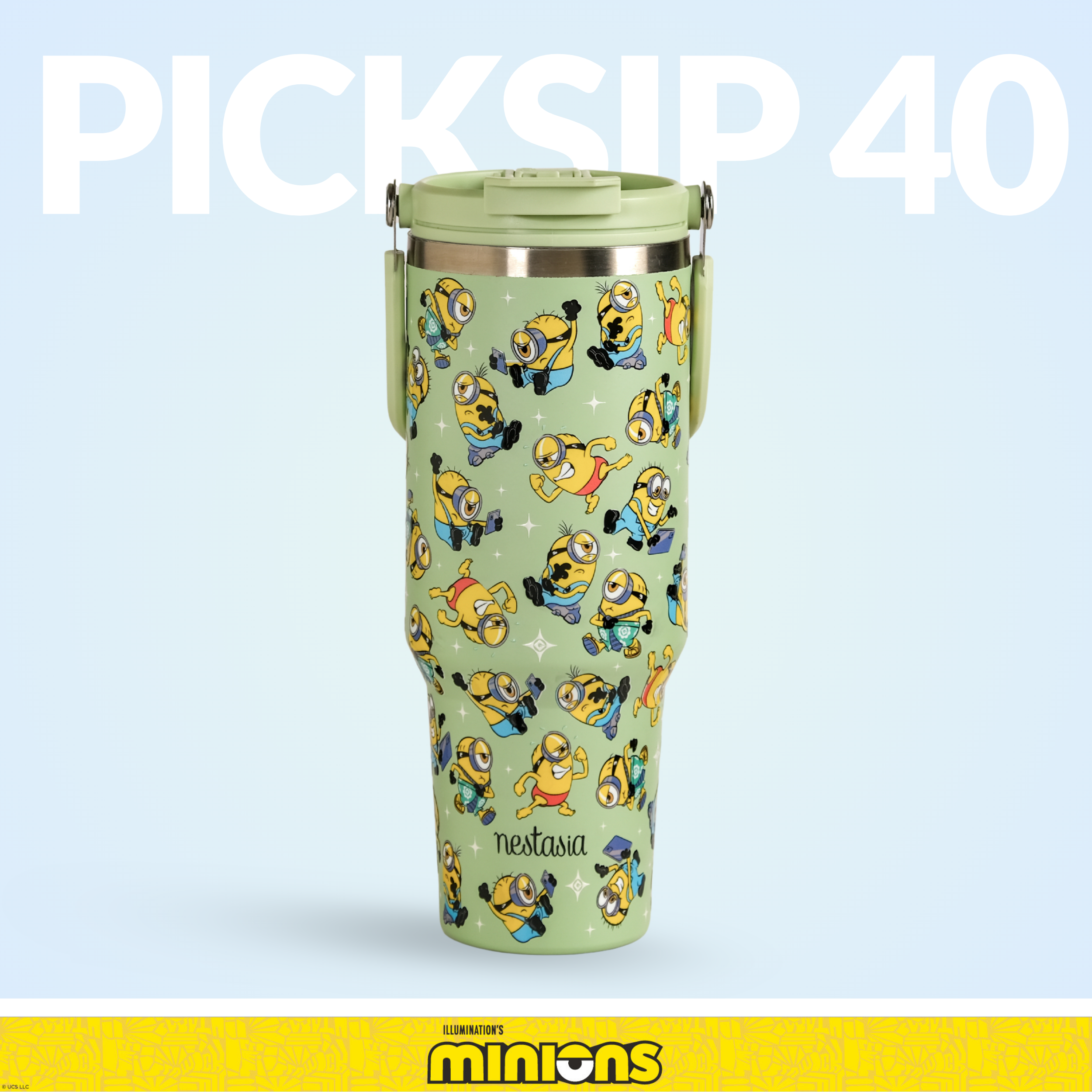 Minions Stuart Poses PickSip40 Bottle 1200ml Green