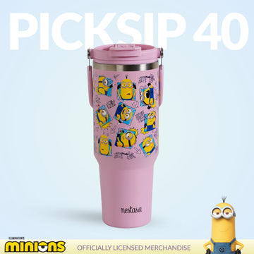 Minions Doodle Moods PickSip 40 Bottle 1200ml Pink