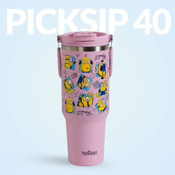 Minions Doodle Moods PickSip 40 Bottle 1200ml Pink