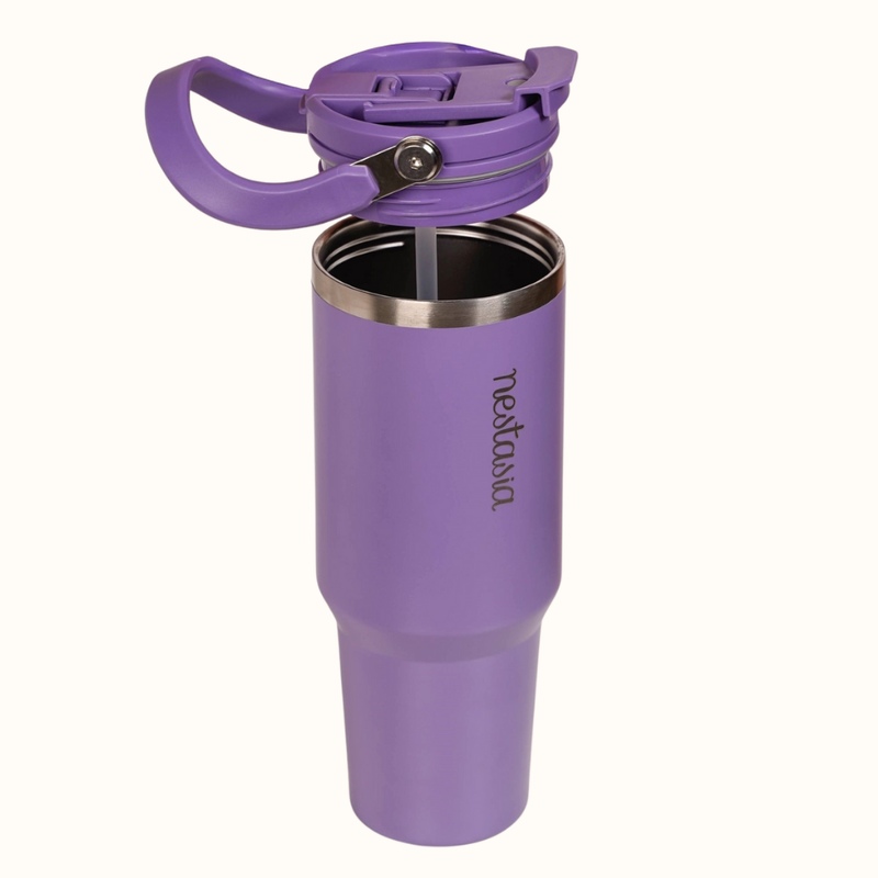 PickSip 40 Insulated Tumbler With Top Handle Viva Violet 1200ml