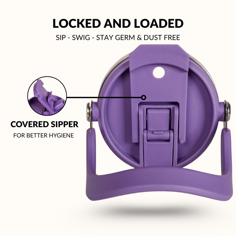 PickSip 40 Insulated Tumbler With Top Handle Viva Violet 1200ml