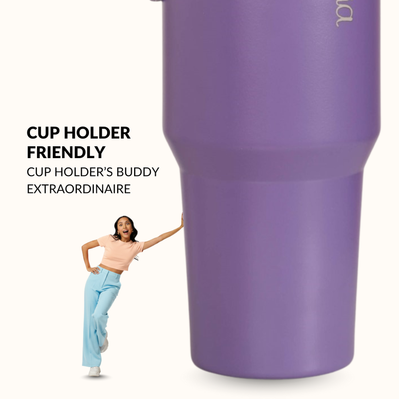 PickSip 40 Insulated Tumbler With Top Handle Viva Violet 1200ml
