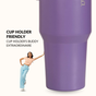 PickSip 40 Insulated Tumbler With Top Handle Viva Violet 1200ml