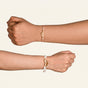 Peach Bird Rakhi And Lumba Bracelet Gift Set