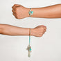 Aqua Bloom His Her Rakhi Lumba Gift Set