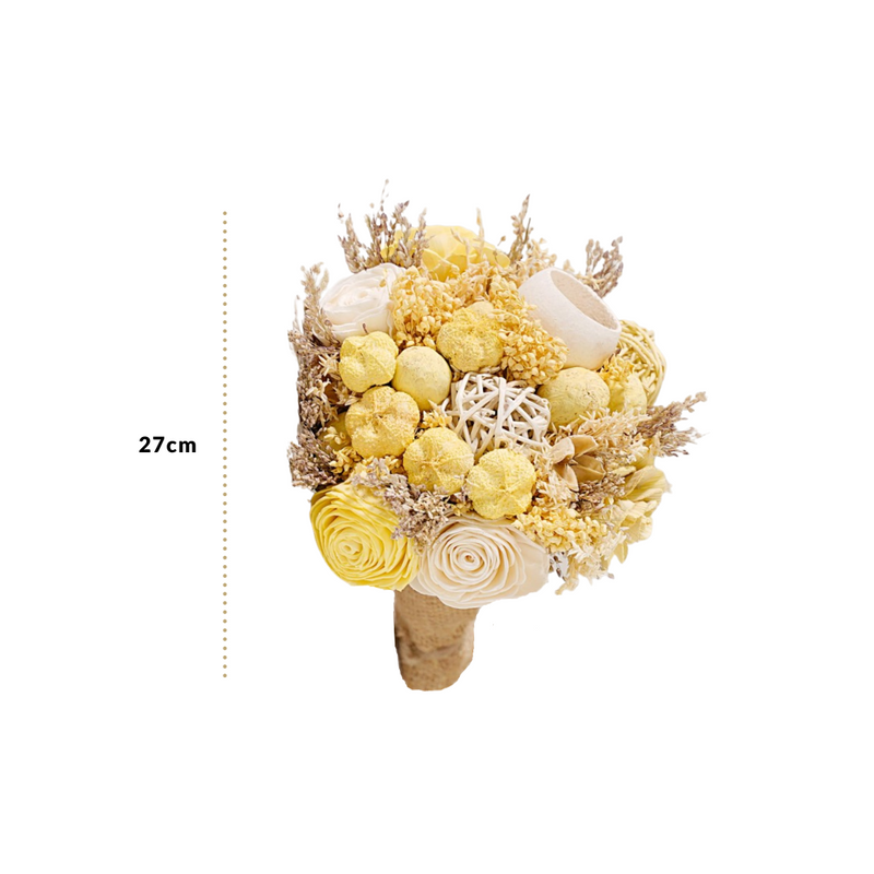Sunlit Organic Dried Flower Bouquet Yellow