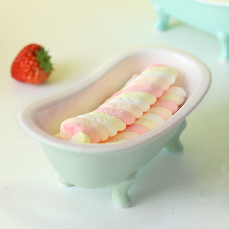 Green Blue Tub Ceramic Snack Bowl 200 ml - Bowl, ceramic bowl, snack bowls, curry bowl, popcorn bowls | Bowls for dining table & home decor