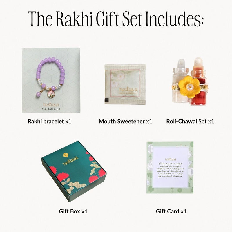 Periwinkle Bracelet Rakhi Gift Set