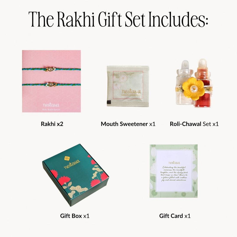 Teardrop Rakhi Gift Set