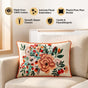 Rustic Flora Embroidered Cotton Cover 50x35cm