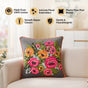 Eclipse Flora Cotton Embroidered Cushion Cover 40x40cm