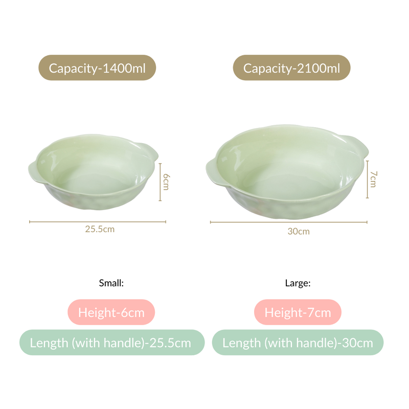 Set Of 2 Ceramic Dishes For Baking