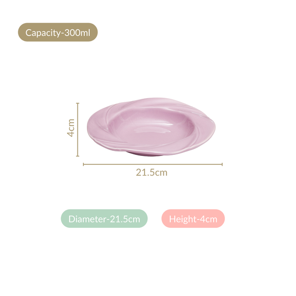 Mauve Pasta Dishes Set Of 2 8 Inch