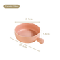 Peach Ceramic Bowl With Handle 700ml