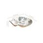 Chinoiserie Green Ceramic Section Plates Set Of 2