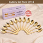 Gold PVD Coated Spoon Set Of 12