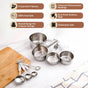 Stainless Steel Measuring Cups And Spoons Set Of 8