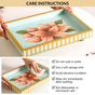 Lotus Royale Hand Painted Rectangular Mango Wood Tray