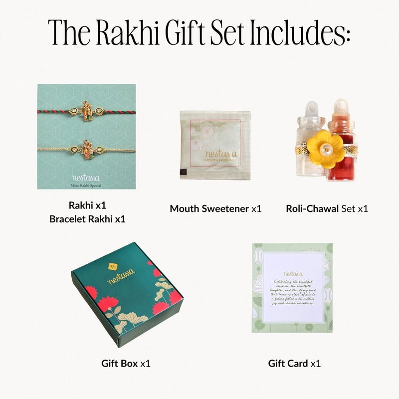 Radha Krishna Rakhi Gift Set
