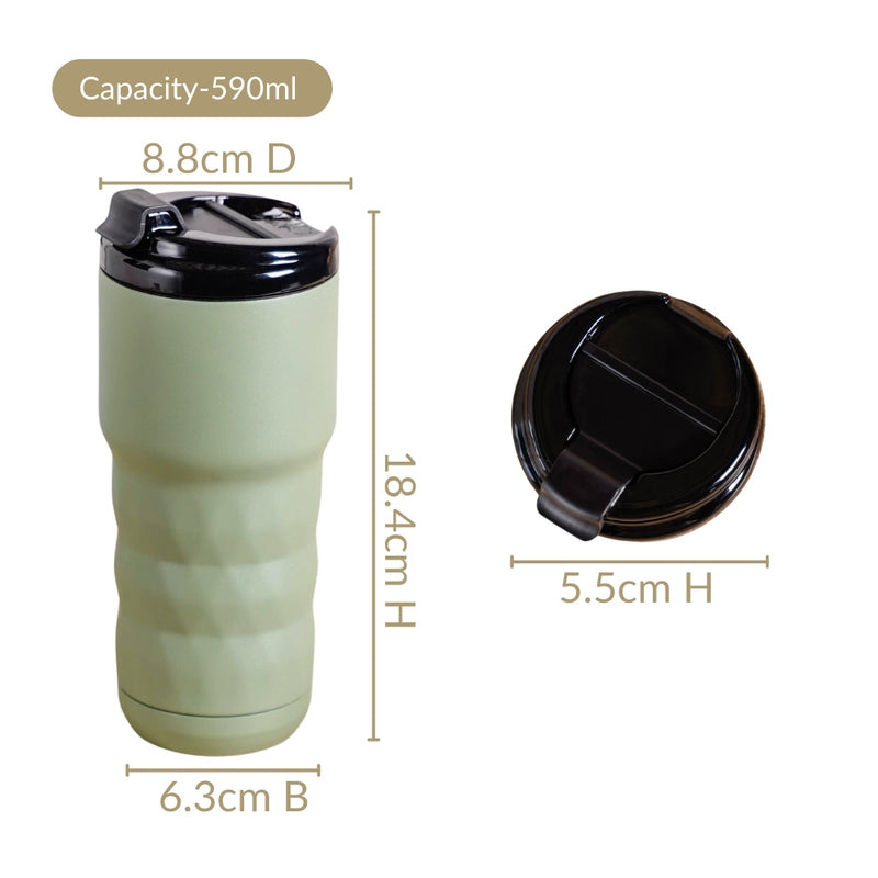 Brewster Grande Vacuum Copper Insulated Travel Flask Seaweed Green 590ml