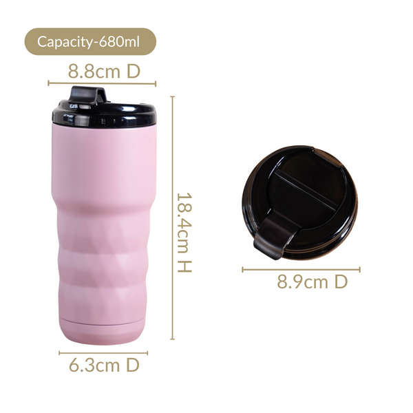 Brewster Grande Leakproof Travel Flask Wistful Mauve 680ml