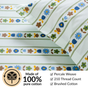 Blooming Garden Pure Cotton Queen Size Bedding Set 254x229cm