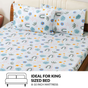 Rainbow Meadow Pure Cotton King Size Bedding Set 275x275cm