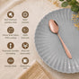 Rose Gold PVD Coated Spoon Set Of 12