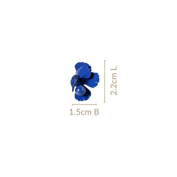 Abstract Flora Blue Studs