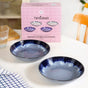 Abstract Ombre Blue Ceramic Salad Bowl Set Of 3 20cm
