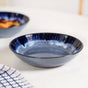 Abstract Ombre Blue Ceramic Salad Bowl Set Of 3 20cm