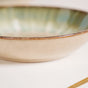 Abstract Ombre Green Ceramic Salad Bowl Set Of 2 20cm