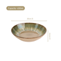 Abstract Ombre Green Ceramic Salad Bowl Set Of 2 650ml