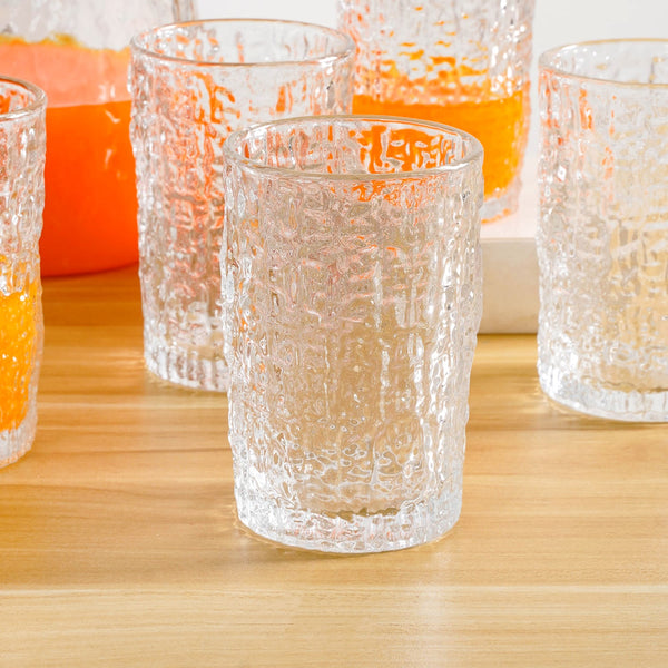 Textured Jug And Glass Set Of 7
