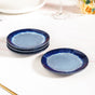 Abstract Ombre Blue Ceramic Dessert Plate Set Of 4 15cm