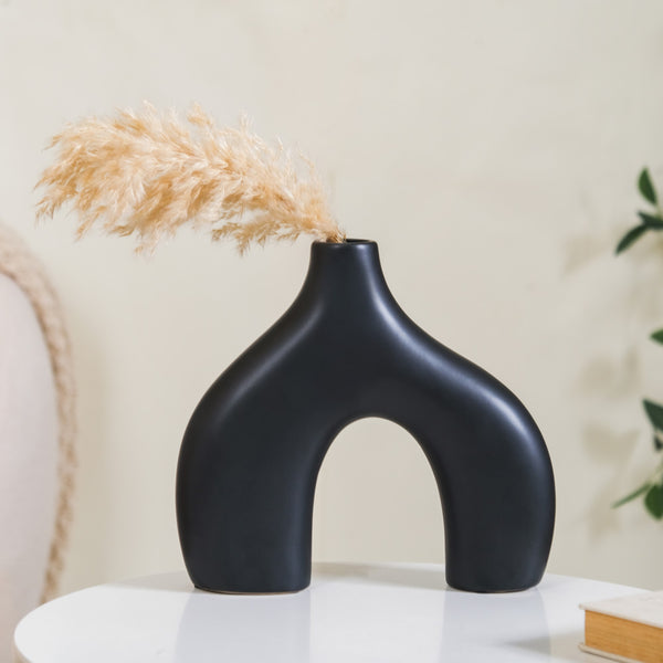 Black Abstract Vase