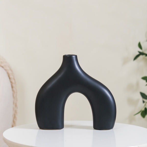 Black Abstract Vase