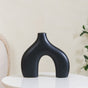 Black Abstract Vase- Flower vase, ceramic flower vase, black flower vase, modern flower vase, bud vases, decorative vases