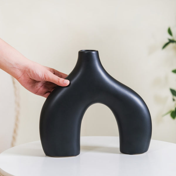 Black Abstract Vase