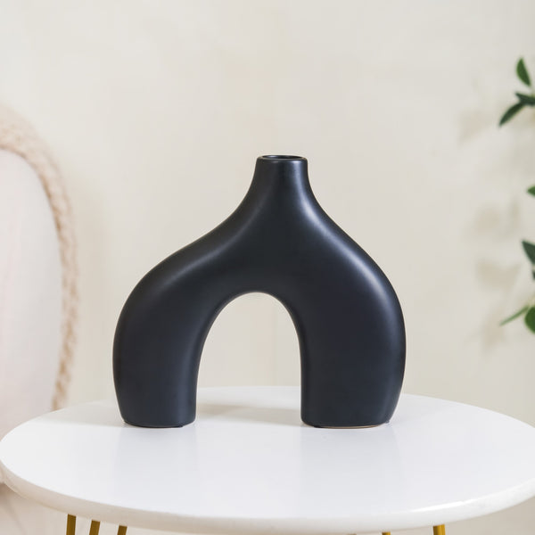 Black Abstract Vase