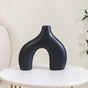 Black Abstract Vase- Flower vase, ceramic flower vase, black flower vase, modern flower vase, bud vases, decorative vases