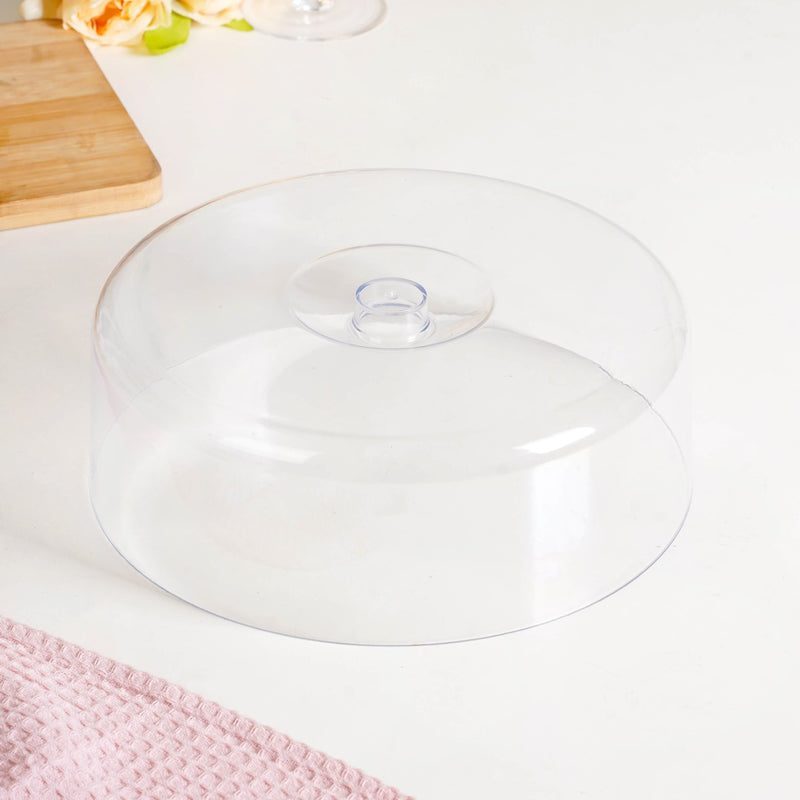 Acacia Dessert Stand With Cloche