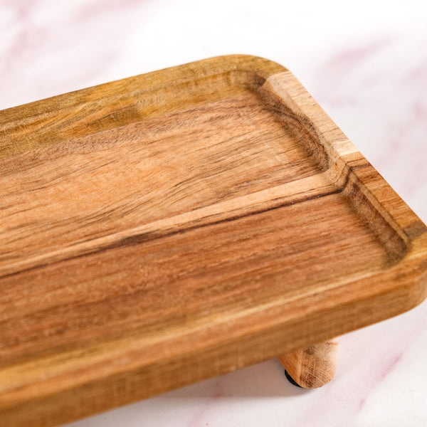 Versatile Wooden Riser Platter 10 Inch