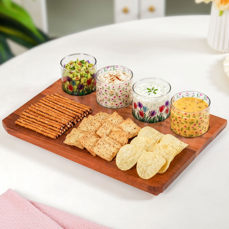 Platterazzi Party Platter With Dip Bowls Set Of 5