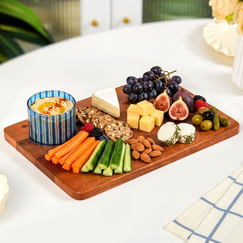 Acacia Platter With Bowl Set Of 2