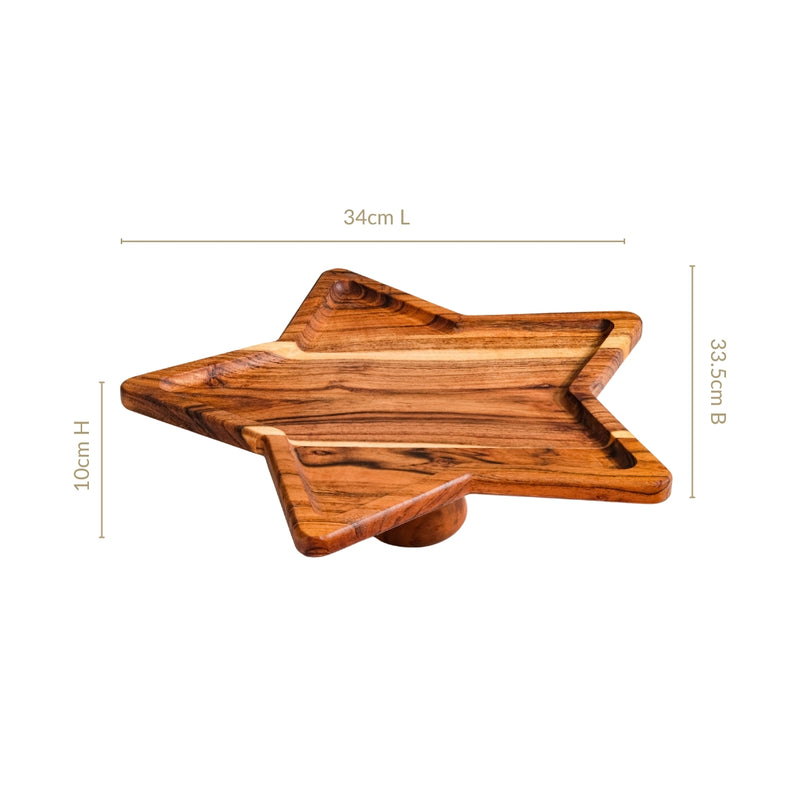 Acacia Star Dessert Riser