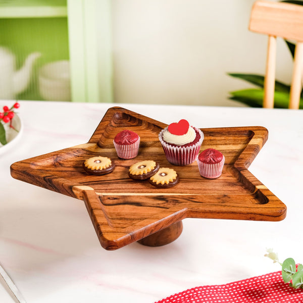 Acacia Star Dessert Riser
