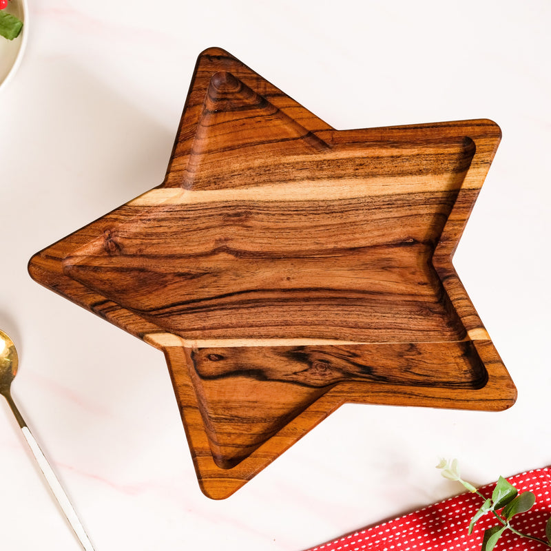 Acacia Star Dessert Riser