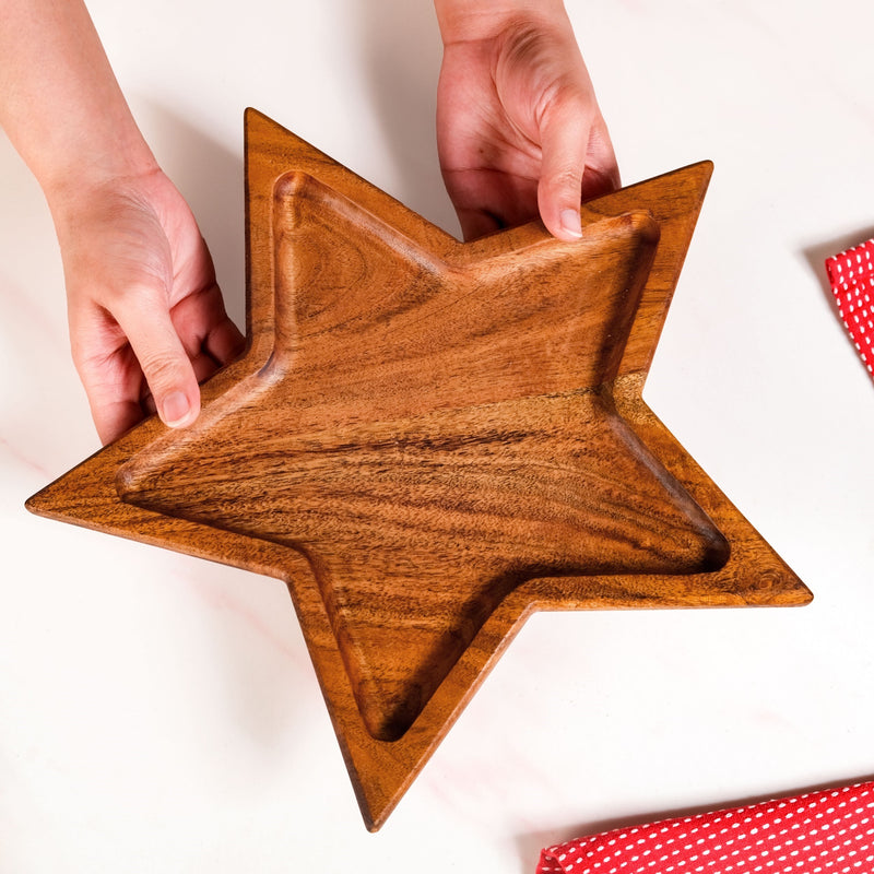 Acacia Star Serving Platter
